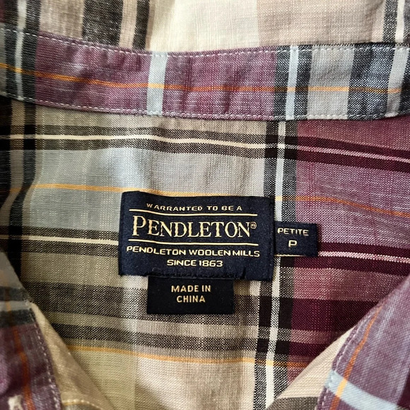 Pendleton Purple/Multi Plaid Button Down Shirt - Picture 6 of 6